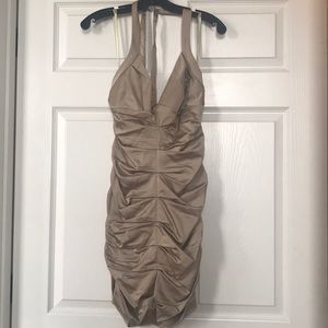 BCBG MaxAzria dress - tan/Gold - size 6